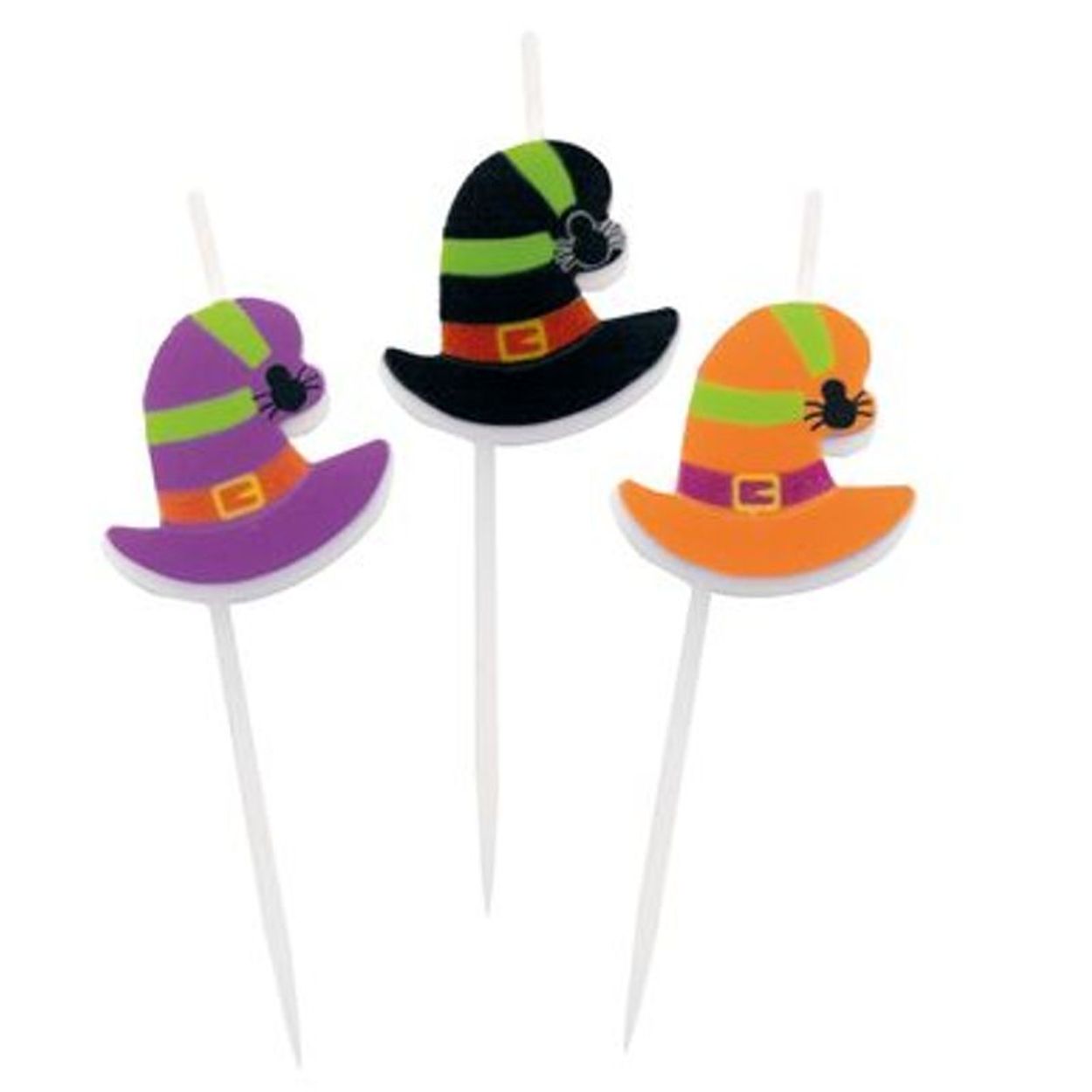 Chapeu de Bruxa com Faixa Colorida Halloween