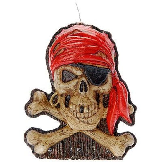 Vela Caveira Pirata Halloween