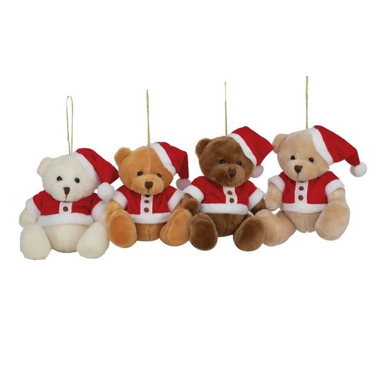 Ursinhos Pelúcia Decorativo Gorro Noel Sortido (Ursos) - 1 Un