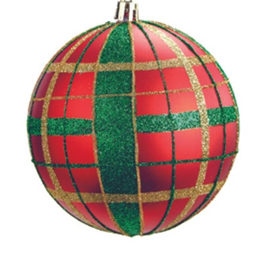 Bolas Xadrez Vermelho Verde 10cm - Jogo com 4 Peças