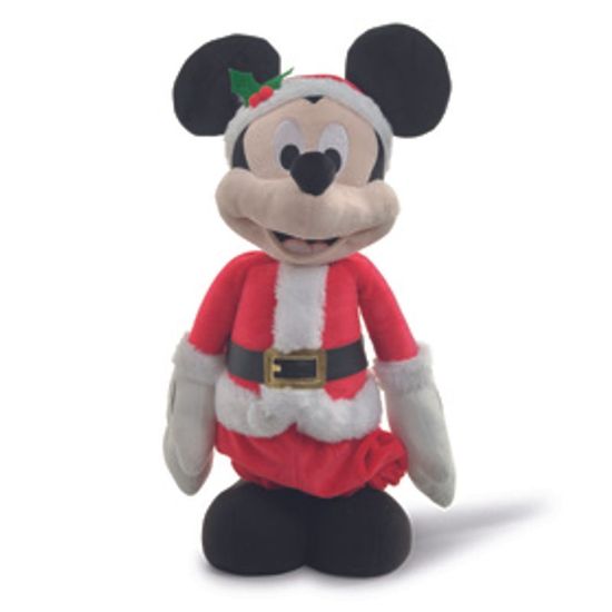 Mickey com Roupa Noel Vermelho Branco Preto 52cm - 1 Un
