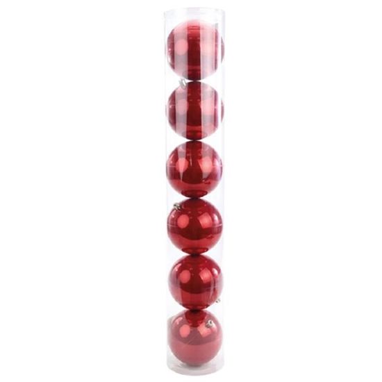 Bola Em Tubo Vermelho 10cm - Jogo com 6 Peças