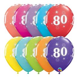 Balão Látex Impressão 360 Satin Feliz Aniversário Brilho Prata 12