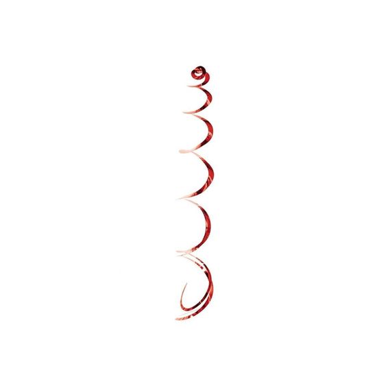 Cortina Decorativa Espiral Vermelho