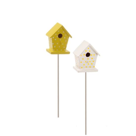 Pick Mini Casa Pássaro Amarelo (Complementos) 32cm - 4 Un
