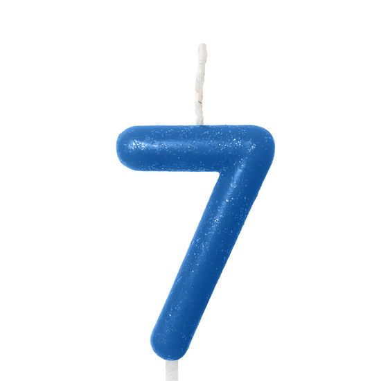 Vela Azul Neon Número 8
