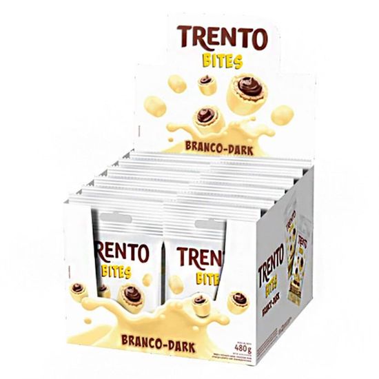 Chocolate Trento Bites Chocolate Branco Peccin 40g - 12 Un