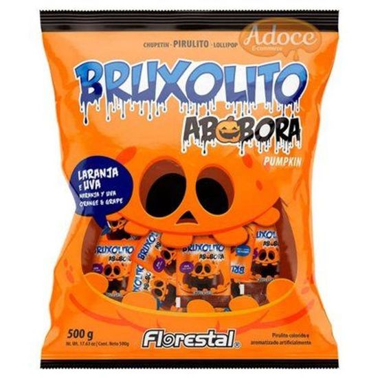 Pirulito Bruxolito Abóbora - 50 Un - Bruxolito