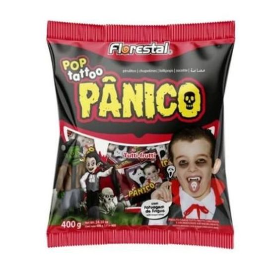 Pirulito Pop Tatoo Pânico Halloween - 50 Un - Florestal