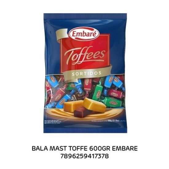 Bala Mastigável Toffees Sortidas - 600gr - Dimbinho