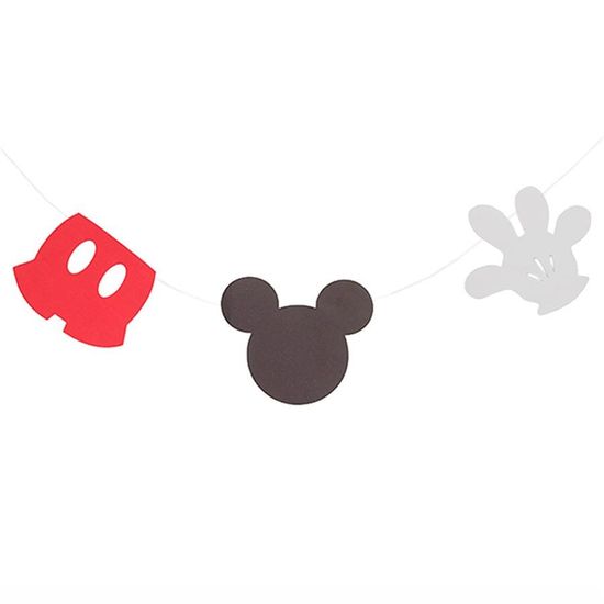 Bandeirola Artesanal Cartonada Mickey Mouse - 2.8 Metros