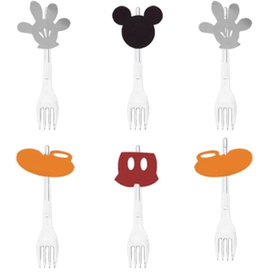 Festa Mickey Mouse - Garfo para Sobremesa com Aplique Mickey Mouse - 06 Un