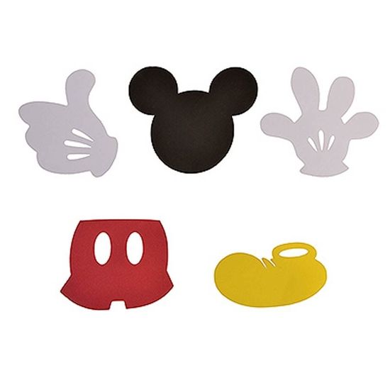 Festa Mickey Mouse - Aplique Artesanal Mickey Mouse M - 10 Un
