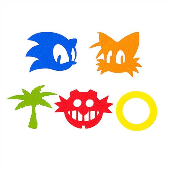 Festa Sonic - Aplique Artesanal Sonic M - 10 Un