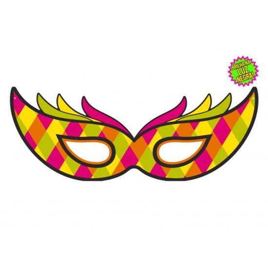 Máscara Carnaval Gigante Quadriculada - 1 Un