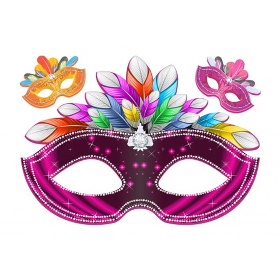 Painel Máscara Carnaval - 3 Un