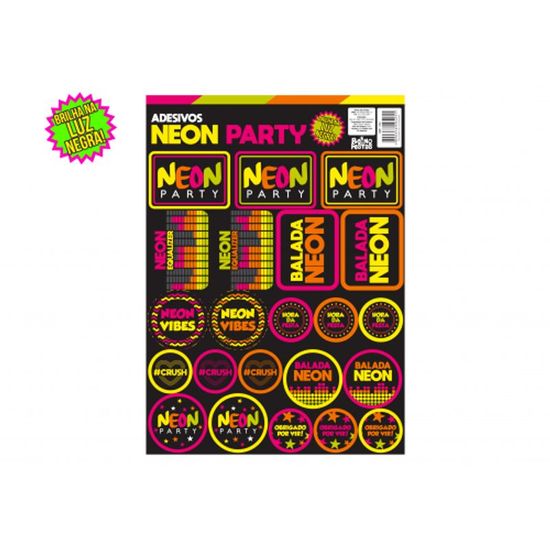 Adesivo Neon Party - 1 Un