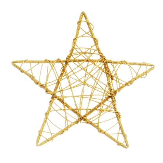 Estrela Rattan Ouro 25cm - 6 Un