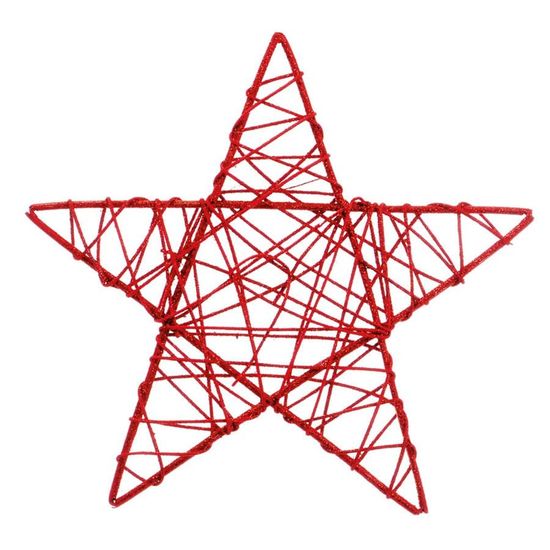 Estrela Rattan Vermelho 30cm - 1 Un