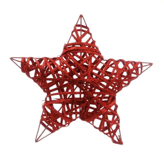 Estrela Rattan Vermelho 30cm