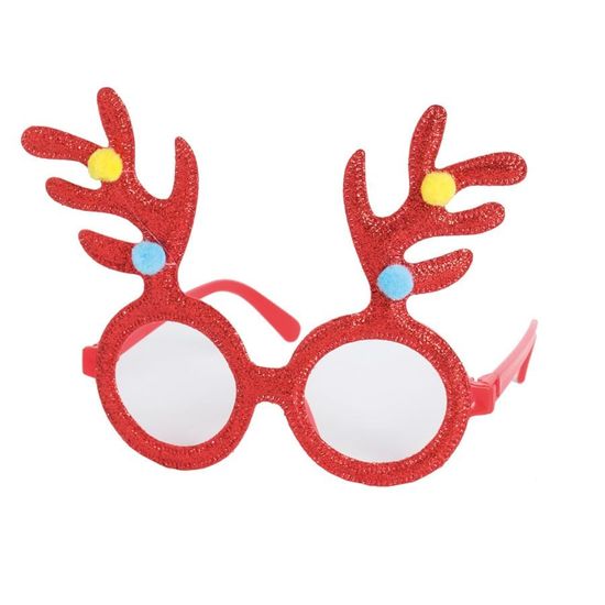 Óculos com Chifres Renas Vermelho
