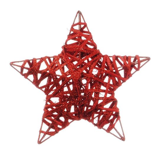 Estrela Rattan Vermelho 20cm (Rattan) - 1 Un