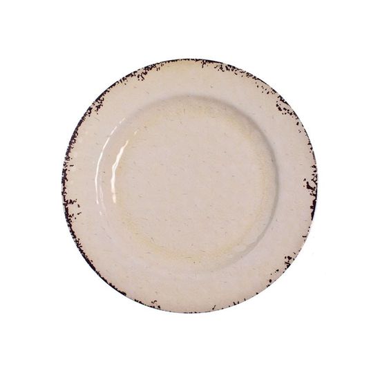 Prato de Natal Branco 30cm (Melamina) - 1 Un