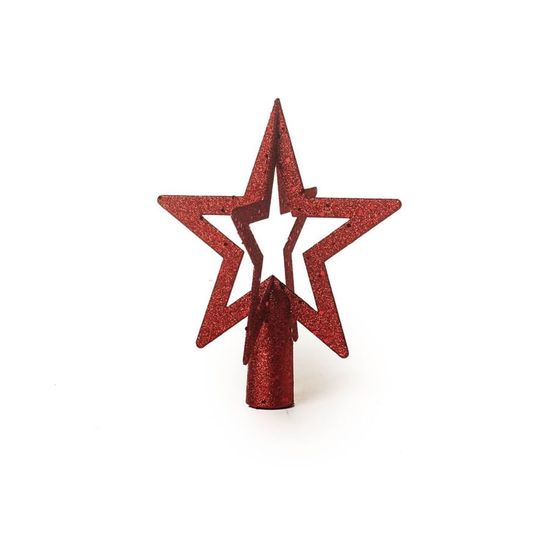 Estrela Vazada Vermelho 20cm