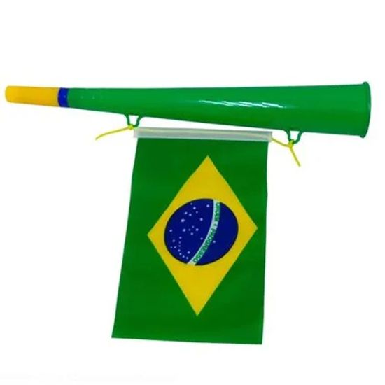 Corneta com Bandeira Brasil 36cm - 1 un