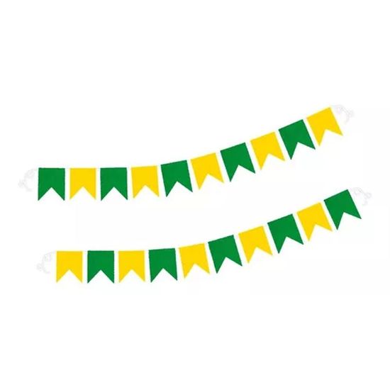 Bandeirinha E.V.A. Verde e Amarelo - 1 un