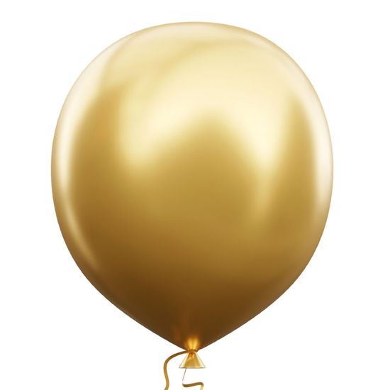 Balão Metalizado Redondo Ouro 5'' - 50 Unidades