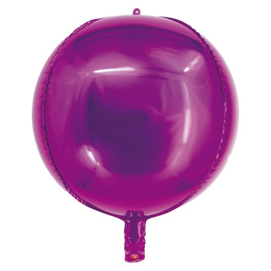 Balão Metalizado Redondo 4D Pink 20
