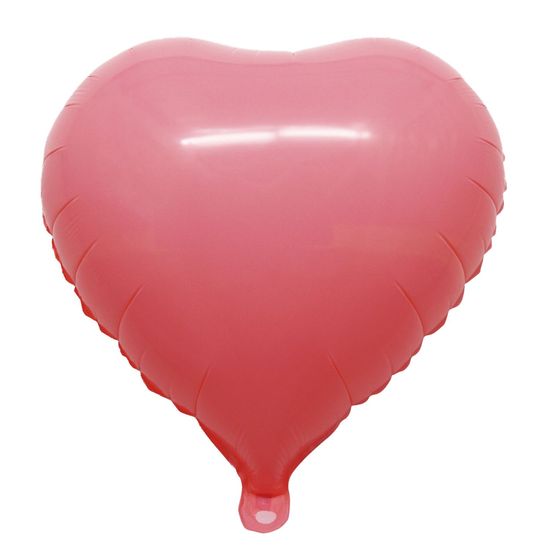 Balão Macaron Coração com Canudo Vermelho 18