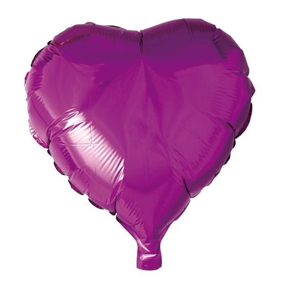 Balão Metalizado Coração com Canudo Pink 18