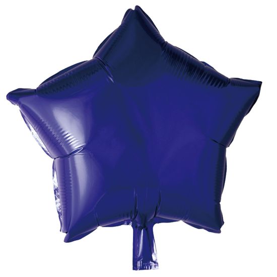 Balão Metalizado Estrela Com Canudo Roxo 18