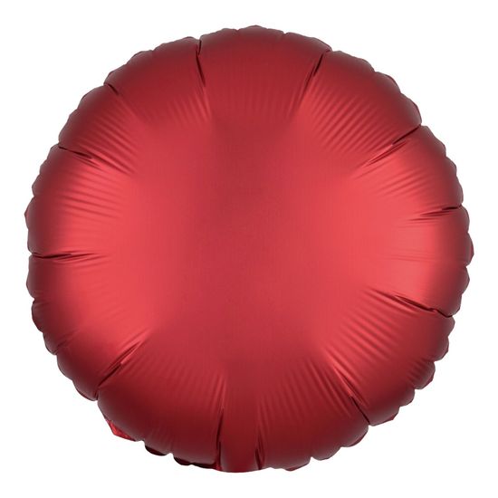 Balão Cromado Redondo com Canudo Vermelho 18