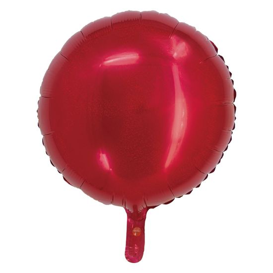 Balão Holográfico Redondo Com Canudo Vermelho 18