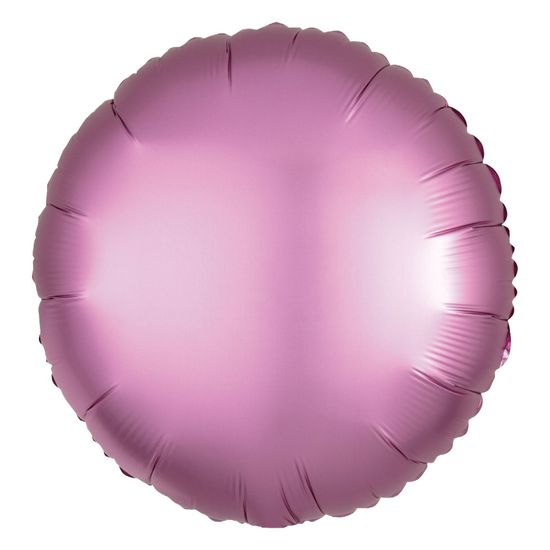 Balão Cromado Redondo com Canudo Rosa 18