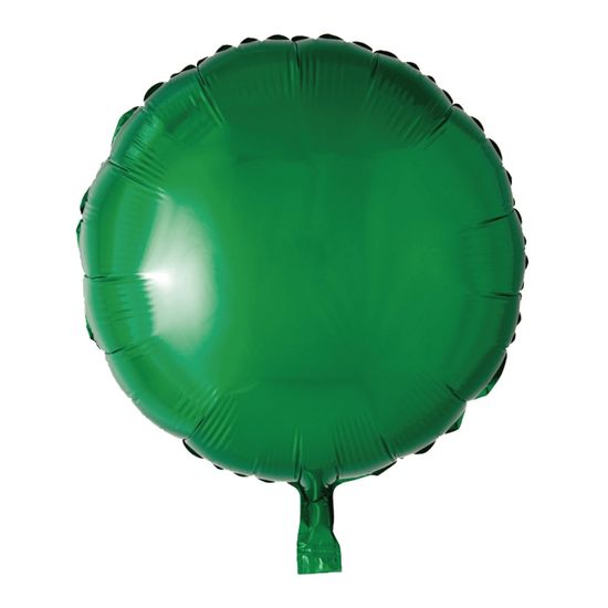 Balão Metalizado Redondo com Canudo Verde 18