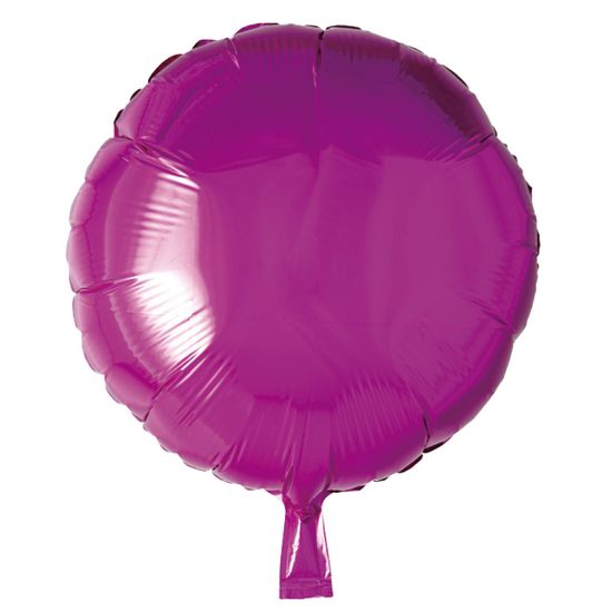 Balão Metalizado Redondo com Canudo Pink 18