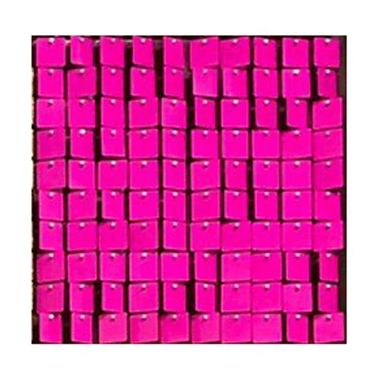 Painel Metalizado Quadrado Mágico Shimmer Wall 30x30cm Rosa Neon Brilhante - 1 Un