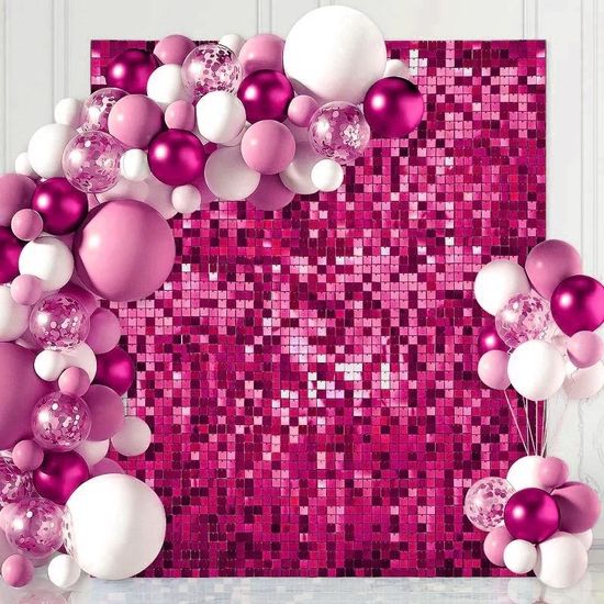 Painel Metalizado Quadrado Mágico Shimmer Wall 30x30cm Pink Brilhante - 1 Un