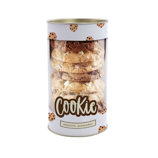 Lata Para Cookies com Visor Cookies 9x11cm - 32 Un