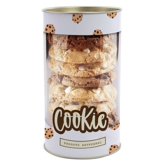 Lata Para Cookies com Visor Cookies 11.5x21cm - 12 Un