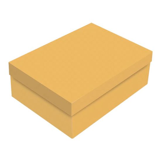 Caixa Retangular com Tampa Butter Yellow G 46x33x14 - 10 Un