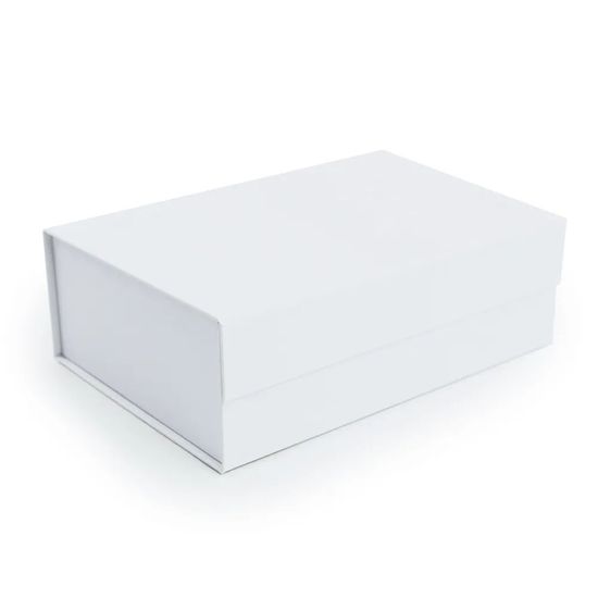 Caixa Rígida Dobrável Retangular com Ímã Branco P - 24,5x17,5x8cm - 5 Un
