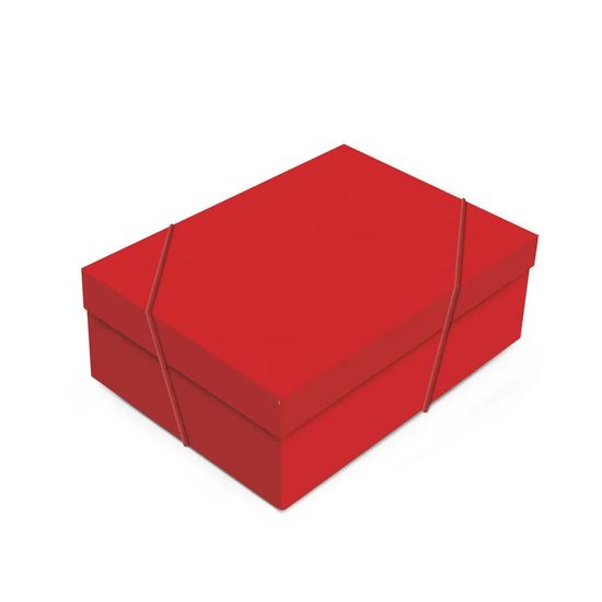 Caixa Retangular com Tampa Charming Red M 35x25x11 - 10 Un