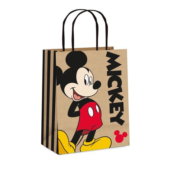 Sacola Papel Mickey Kraft Colors M 26x19,5x9,5 - 10 Un
